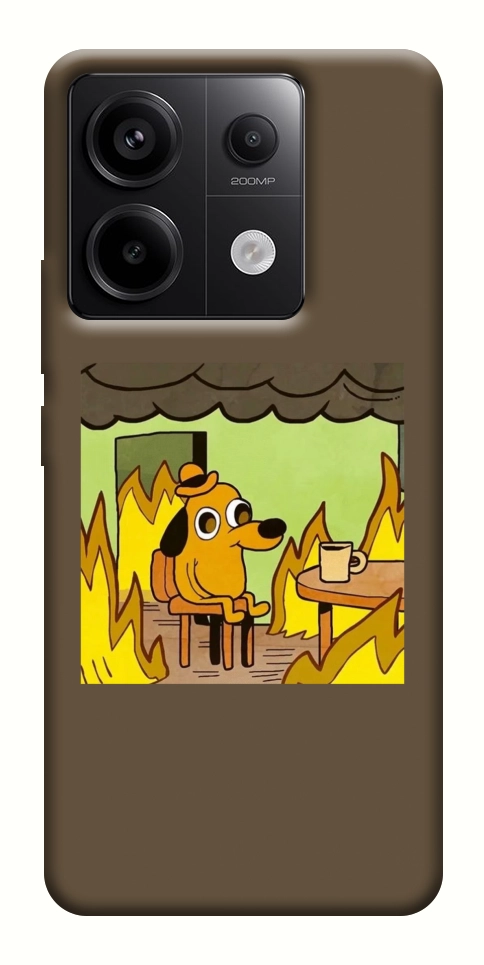 Чехол Dog in the fire для Xiaomi Redmi Note 13 Pro 4G