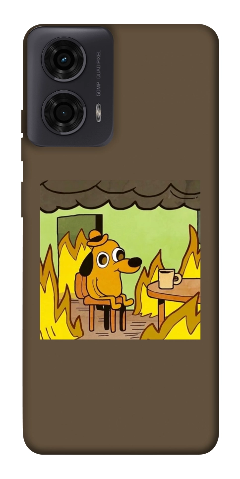 Чехол Dog in the fire для Motorola Moto G24