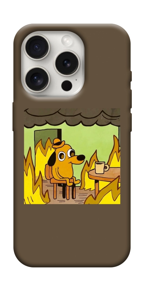 Чехол Dog in the fire для iPhone 16 Pro