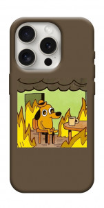 Чехол Dog in the fire для iPhone 16 Pro