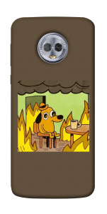 Чехол Dog in the fire для Motorola Moto G6 Plus