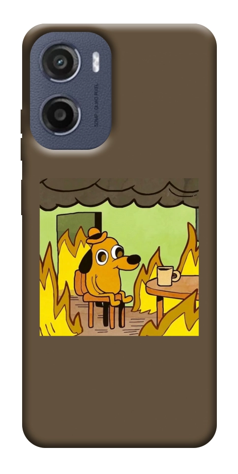 Чехол Dog in the fire для Motorola Moto E15