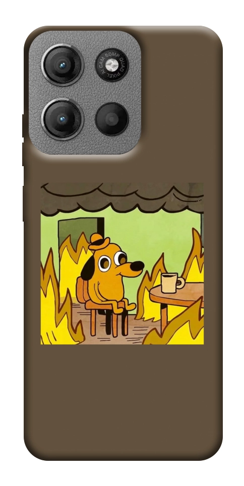 Чехол Dog in the fire для Motorola Moto G15 4G