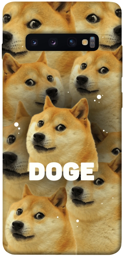 Чехол Doge pattern для Galaxy S10 Plus (2019)