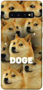 Чехол Doge pattern для Galaxy S10 Plus (2019)