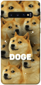 Чехол Doge pattern для Galaxy S10 (2019)
