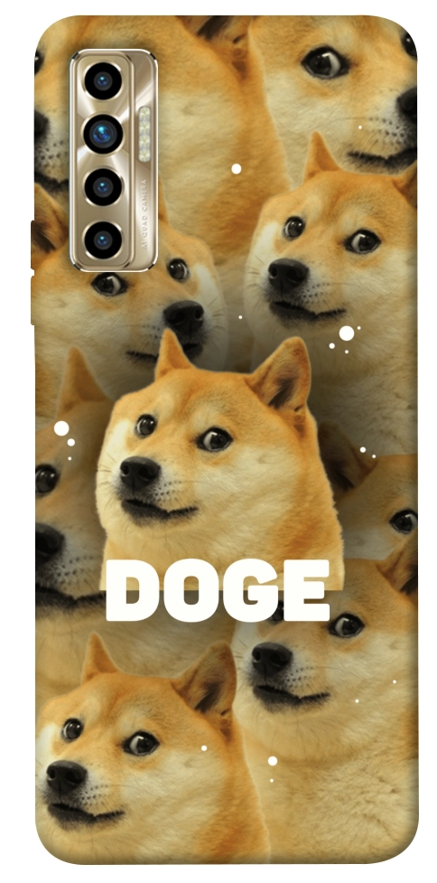 Чехол Doge pattern для TECNO Camon 17P