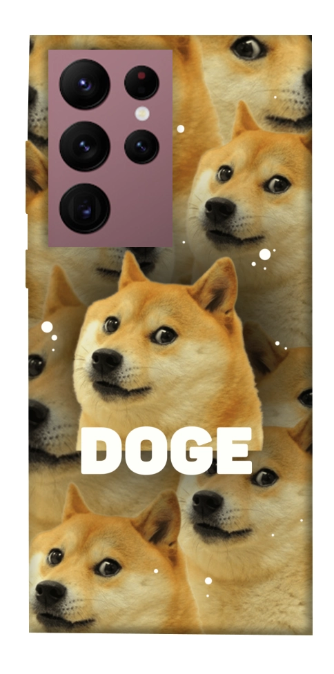 Чехол Doge pattern для Galaxy S22 Ultra