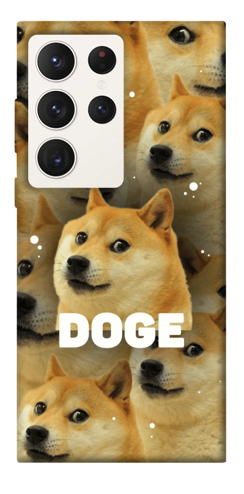 Чехол Doge pattern для Galaxy S23 Ultra