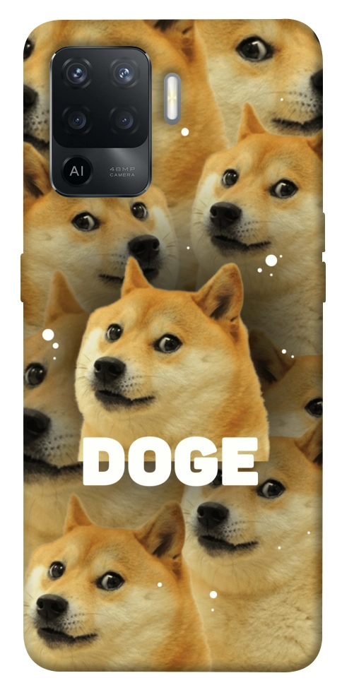 Чехол Doge pattern для Oppo Reno 5 Lite