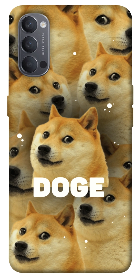 Чехол Doge pattern для Oppo Reno 4