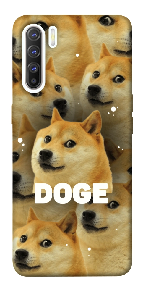Чехол Doge pattern для Oppo Reno 3
