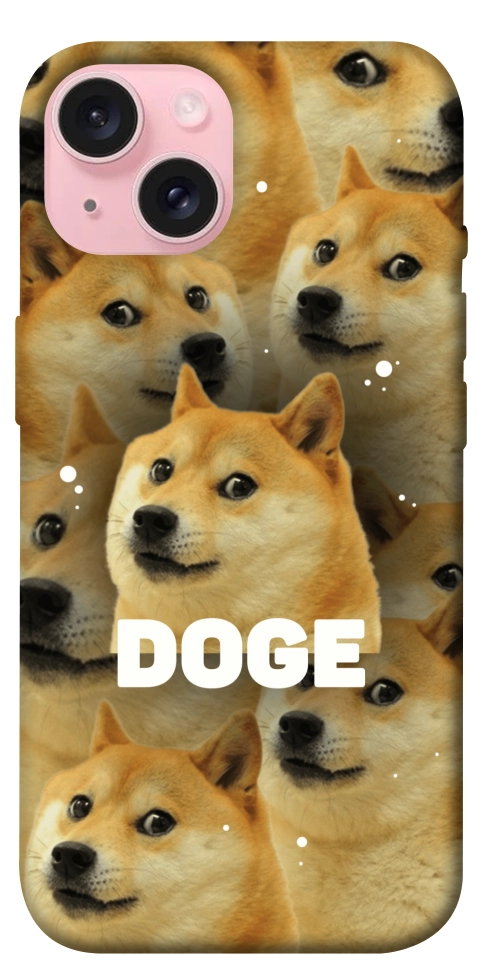 Чехол Doge pattern для iPhone 15