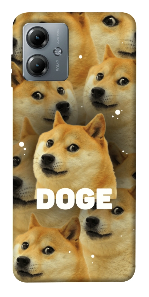 Чехол Doge pattern для Motorola Moto G14