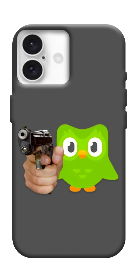 Чехол Duolingo meme для iPhone 16 Plus