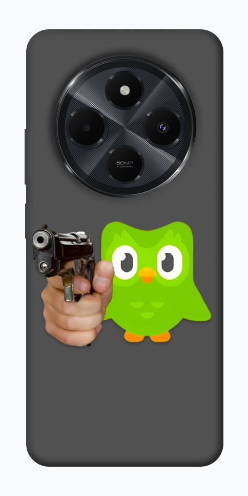 Чохол Duolingo meme для Xiaomi Redmi 14C
