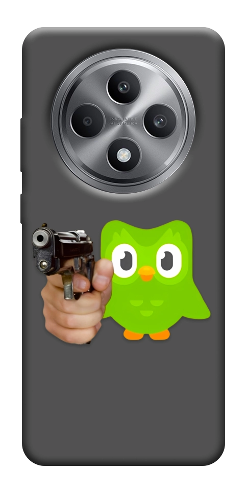 Чехол Duolingo meme для Oppo Reno 12 F 4G