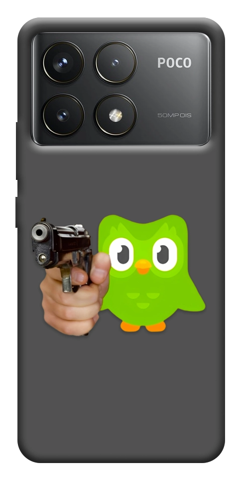 Чохол Duolingo meme для Xiaomi Poco F6 Pro