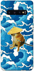 Чехол Sad dog samurai для Galaxy S10 (2019)