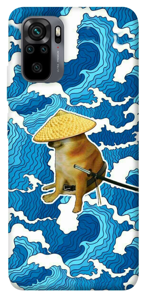 Чехол Sad dog samurai для Xiaomi Redmi Note 10
