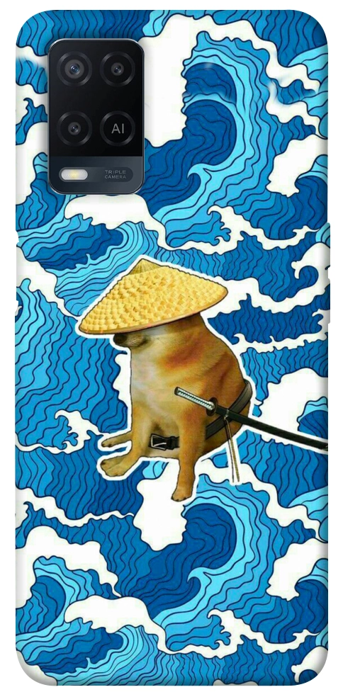 Чехол Sad dog samurai для Oppo A54 4G