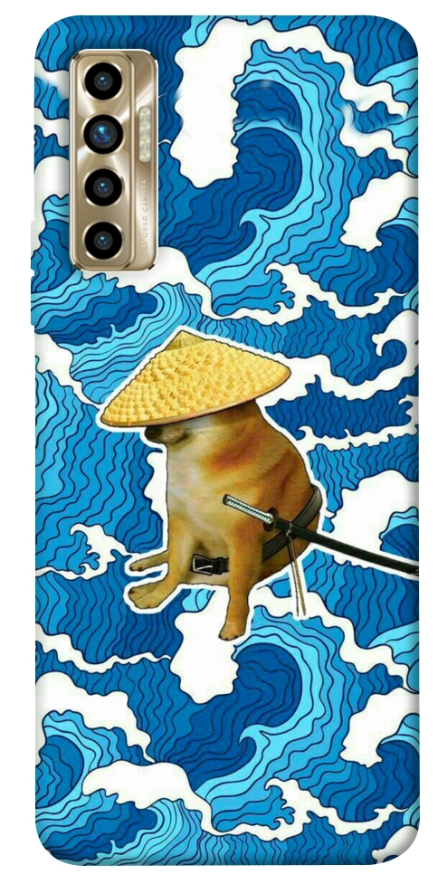 Чехол Sad dog samurai для TECNO Camon 17P