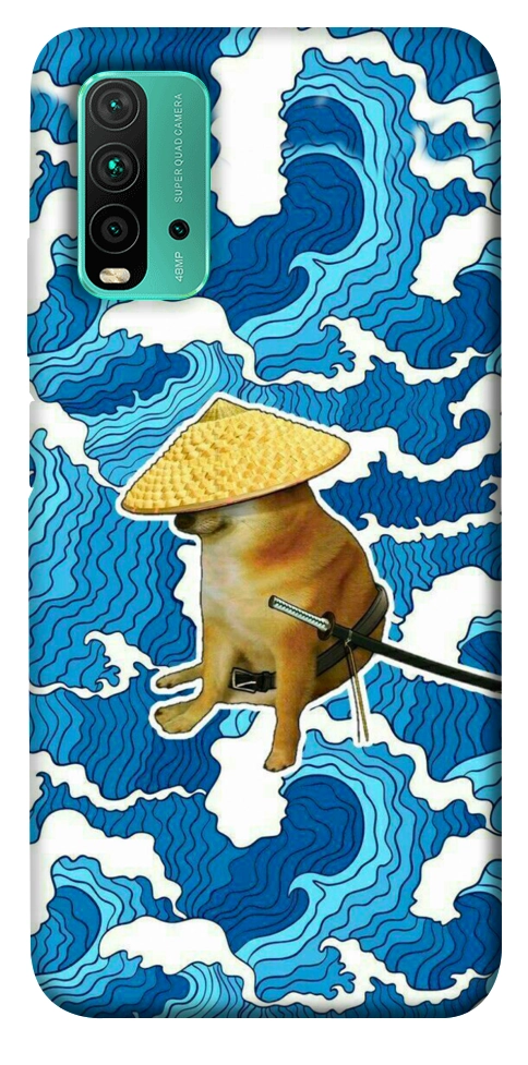 Чехол Sad dog samurai для Xiaomi Redmi Note 9 4G