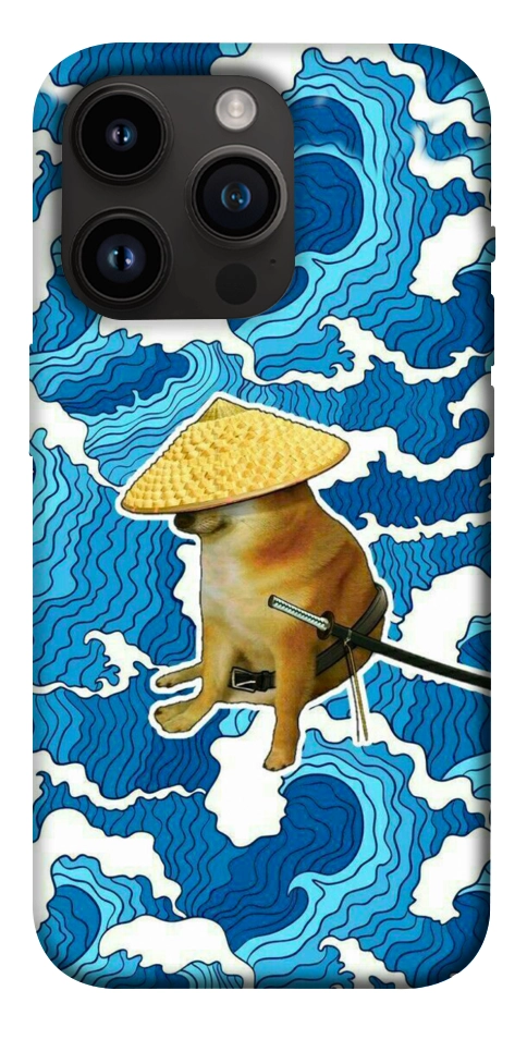 Чехол Sad dog samurai для iPhone 14 Pro
