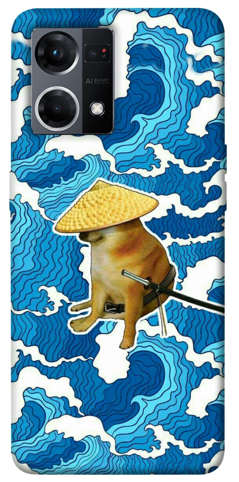 Чехол Sad dog samurai для Oppo Reno 7 4G