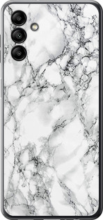 Чохол для Samsung Galaxy A04s Мрамор білий (Black)