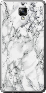Чохол для OnePlus 3T Мрамор білий (Чорний)