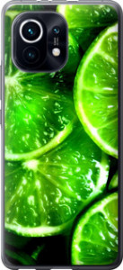 Чехол для Xiaomi Mi 11 Зелёные дольки лимона (Зеленый)