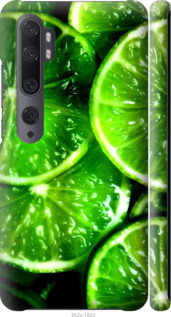 Чехол для Xiaomi Mi Note 10 Зелёные дольки лимона (Зеленый)
