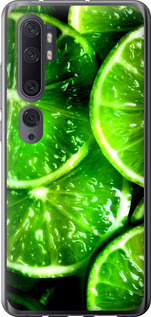 Чехол для Xiaomi Mi Note 10 Зелені дольки лимона (Зелений)