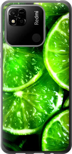 Чехол для Xiaomi Redmi 10A Зеление дольки лимона (Зелений)