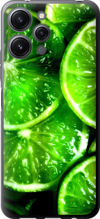 Чохол для Xiaomi Redmi 12 Зелені дольки лимона (Зелений)