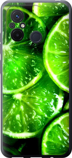 Чехол для Xiaomi Redmi 12C Зелёные дольки лимона (Зеленый)