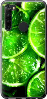 Чохол для Xiaomi Redmi Note 8 Зелені дольки лимона (Зелений)