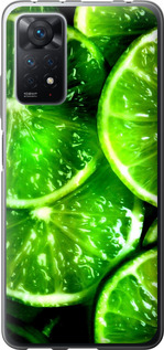 Чехол для Xiaomi Redmi Note 11 Pro Зелені дольки лимона (Зеленый)