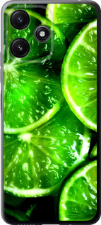 Чехол для Xiaomi Redmi Note 12R Зелёные дольки лимона (Зеленый)
