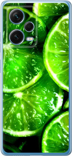 Чехол для Xiaomi Redmi Note 12 Pro+ 5G Зелёные дольки лимона (Зеленый)