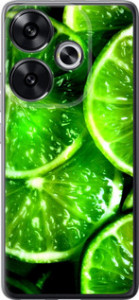 Чехол для Xiaomi Poco F6 Зелёные дольки лимона (Зеленый)
