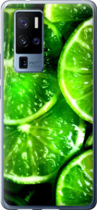 Чехол для Vivo X50 Pro Plus Зелёные дольки лимона (Зеленый)
