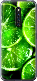 Чехол для Vivo X27 Pro Зелено-жовті дольки лимона (Зелений)
