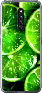 Чехол для Vivo X27 Pro Зелёные дольки лимона (Зеленый)