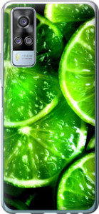 Чохол для Vivo Y51 2020 Зелені дольки лимона (Зелений)