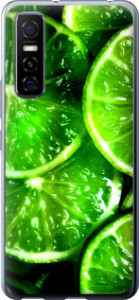 Чохол для Vivo Y73S Зелені дольки лимона (Зелений)