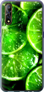 Чехол для Vivo V17 Neo Зелёные дольки лимона (Зеленый)