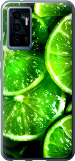 Чехол для Vivo V23e Зелёные дольки лимона (Зеленый)