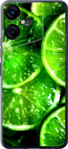 Чехол для Tecno POVA NEO 3 Зелёные дольки лимона (Зеленый)